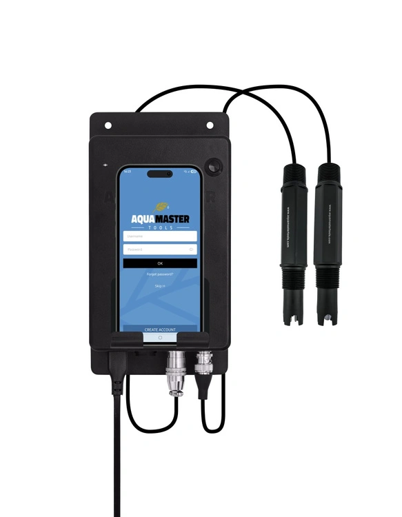 Aqua Master Tools W650 Pro Inline-Online-Messgerät – pH-, EC- (PPM, TDS) und Temperaturüberwachung für Bewässerungssysteme