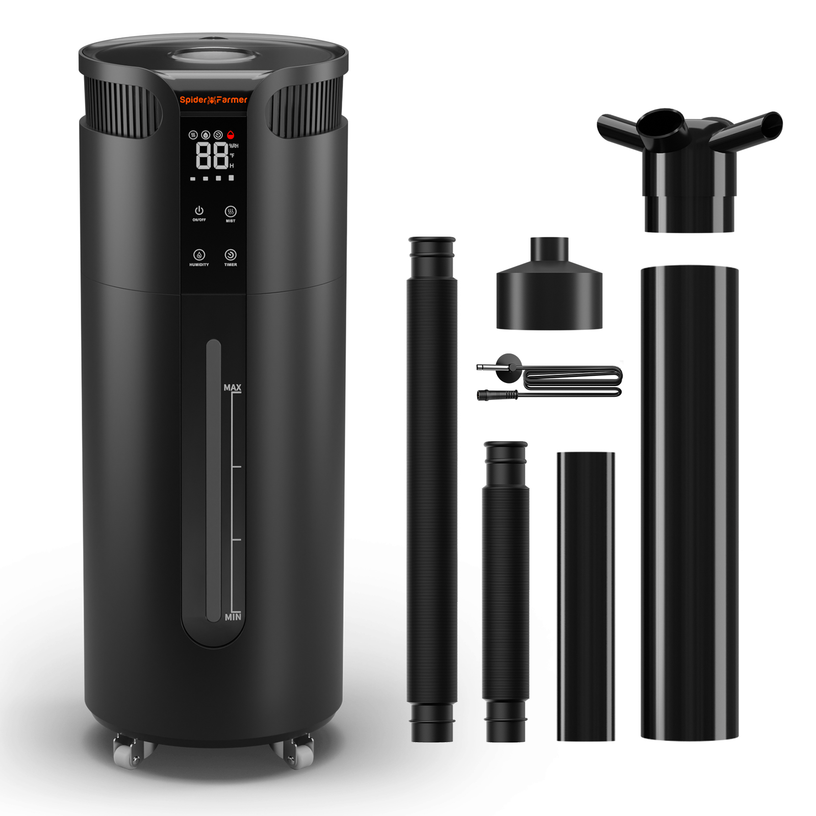 Spider Farmer 16 L Ultraschall-Luftbefeuchter mit Temperatur- & Luftfeuchtigkeitssensor