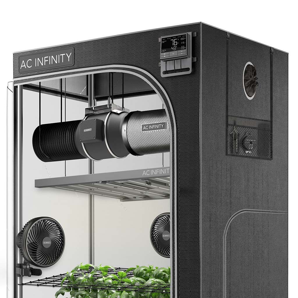 AI Grow Zelt-System PRO 120x120x200, 6 Pflanzen-Set mit Controller AI+