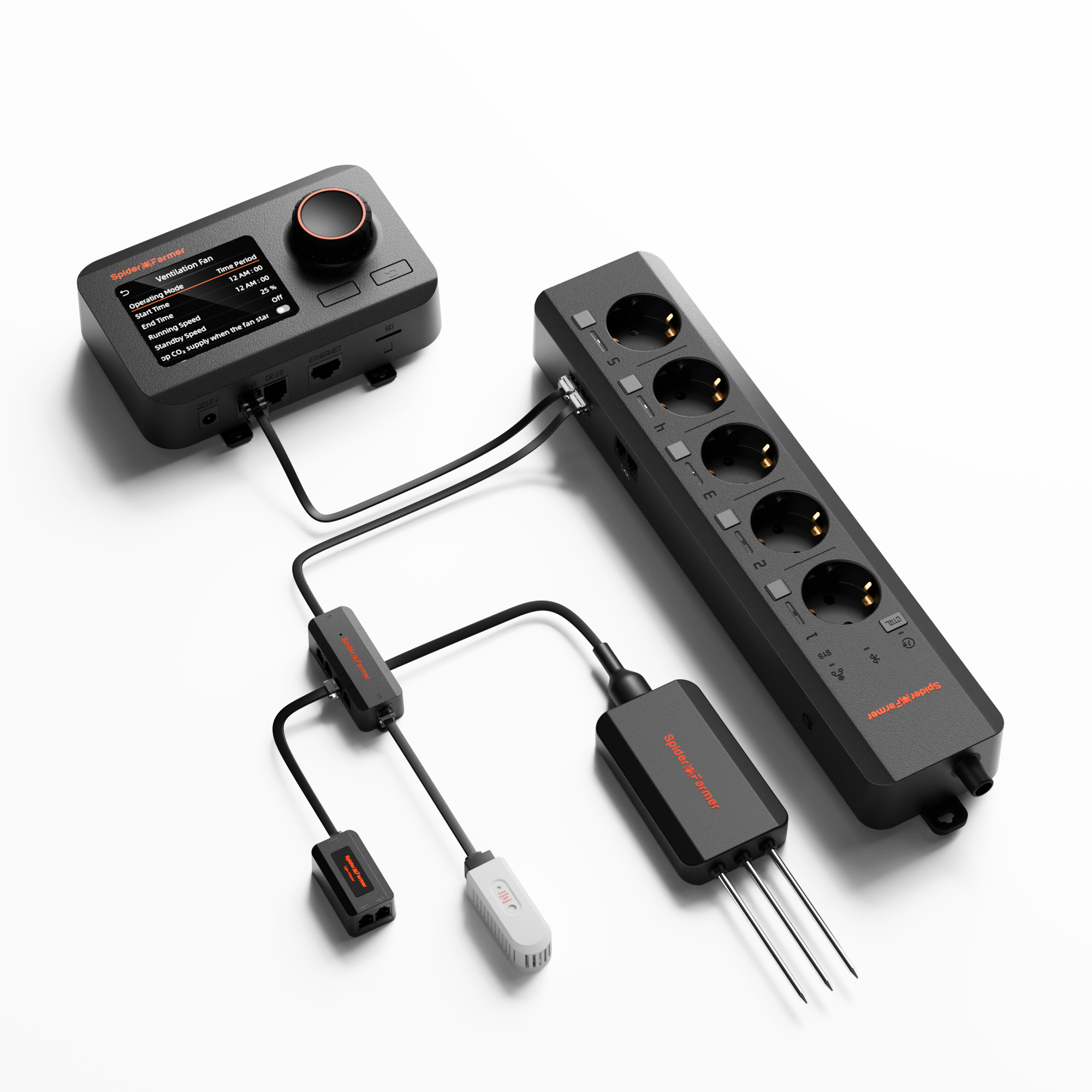 Spider Farmer GGS Controller & AC5 5-fach-Steckdosenleiste