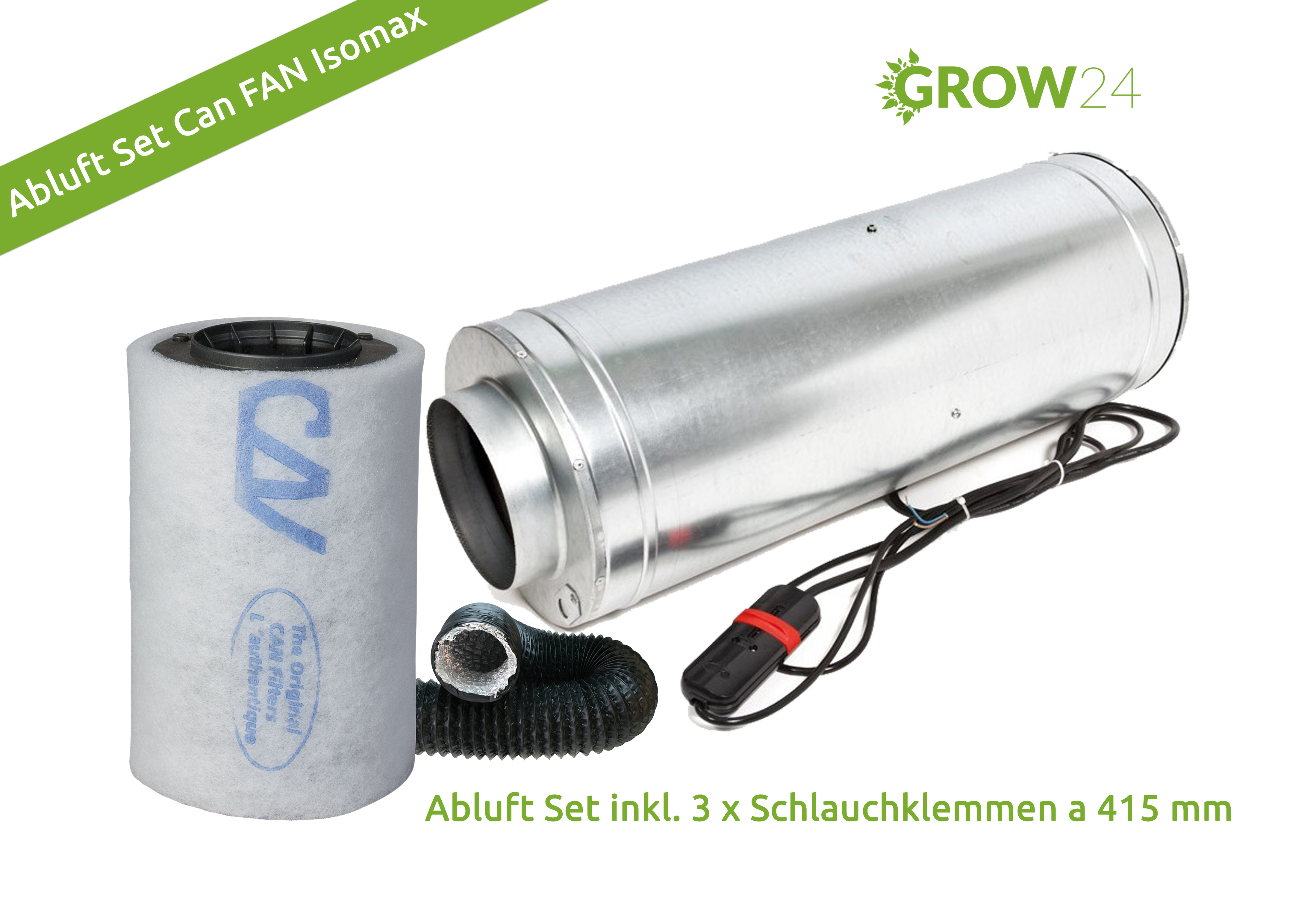 Abluft-Set-Can-Fan-Isomax Abluft-Set Can FAN Isomax Silent 1480cbm/h ø250mm